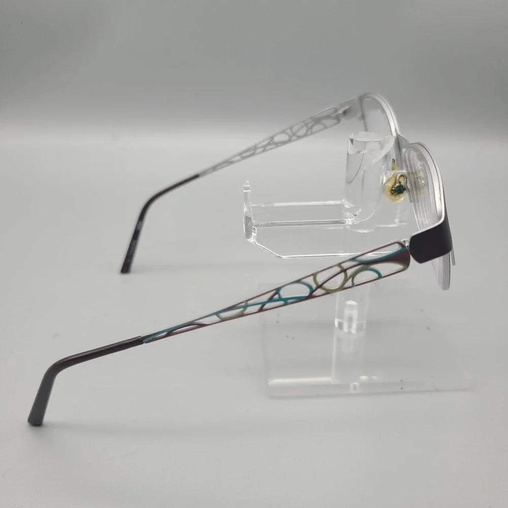 Wittnauer Hazel Brown Rectangular Eyeglass Frames Filigree Temples 52-14-135